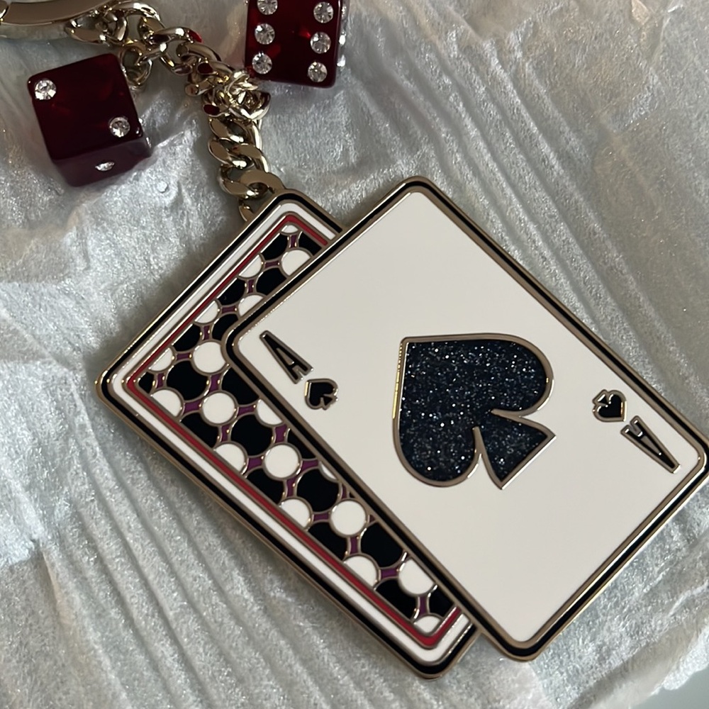 Kate Spade Metal Cards Key Fob - Picture 4 of 7